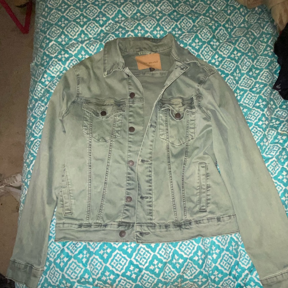 Lucky brand dark green denim jacket medium women’s